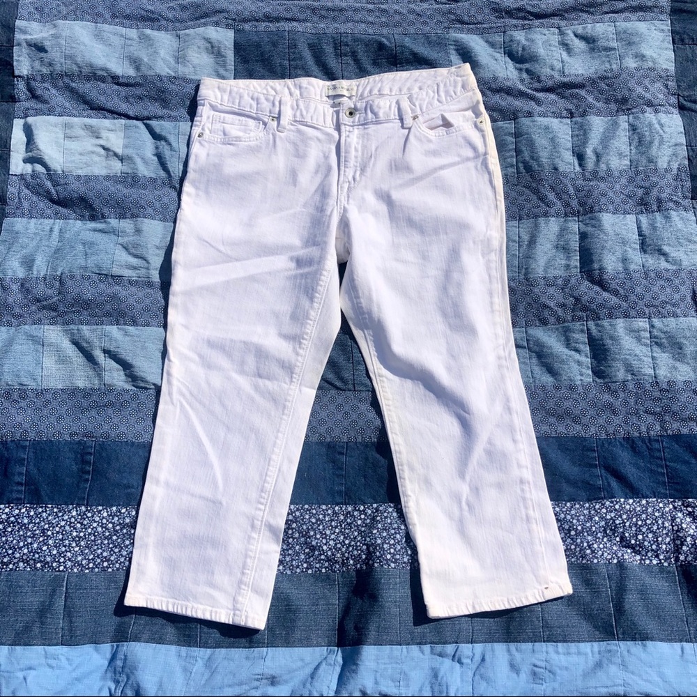 Banana Republic Stretch Off White Capris Size 14